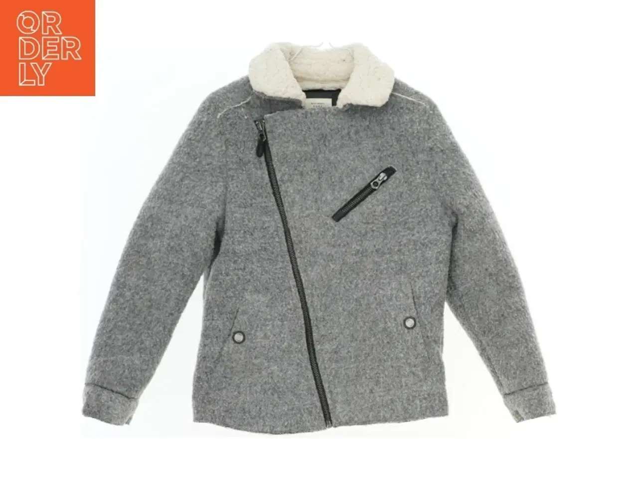 Billede 1 - Grå vinterjakke med uld fra Zara (str. 128)