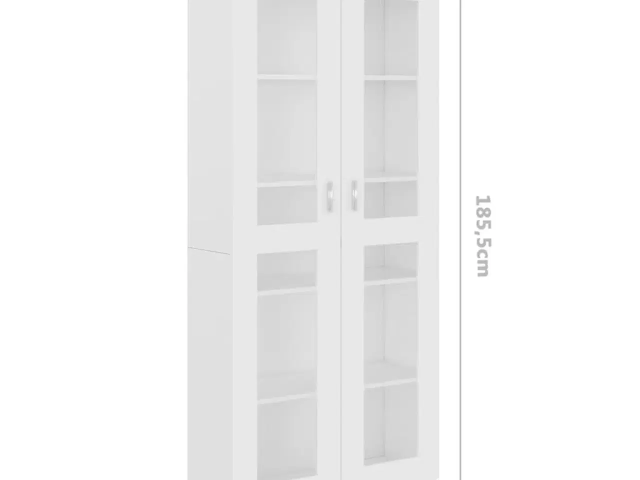Billede 8 - Vitrineskab 82,5x30,5x185 cm konstrueret træ hvid
