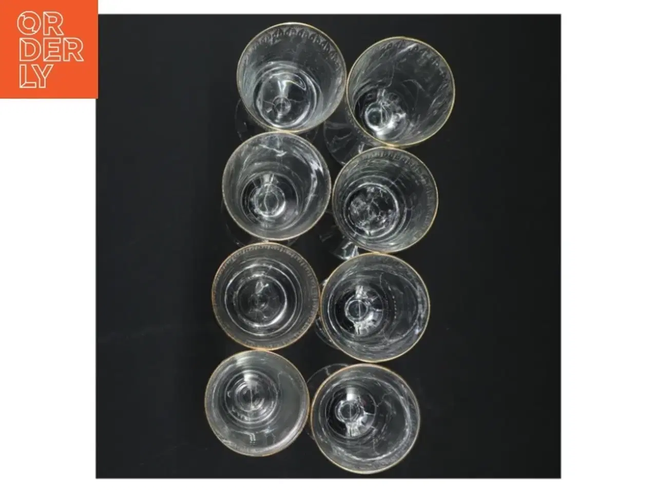 Billede 3 - Vintage champagneglas med guldkant (str. 13,5 cm)