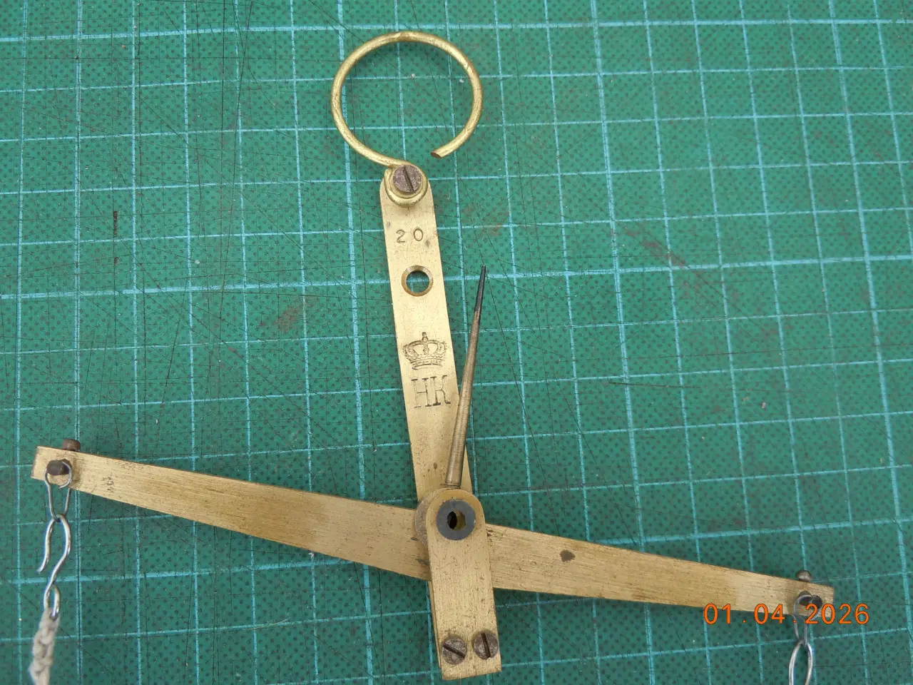 Billede 2 - HK Krudtvægt af messing.