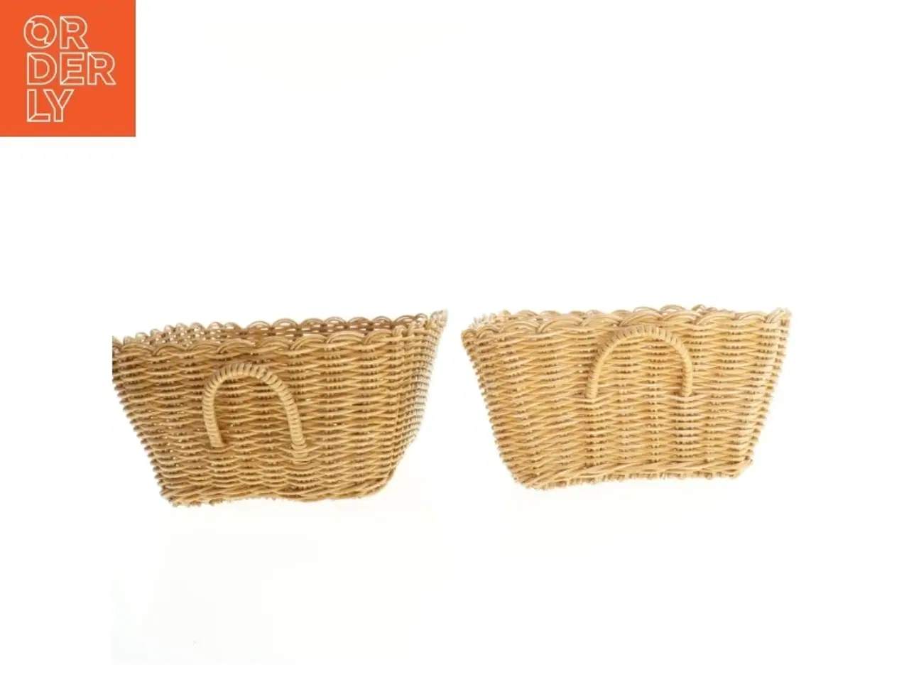 Billede 1 - Flettede kurve (2 stk) (str. 30 x 24 cm)