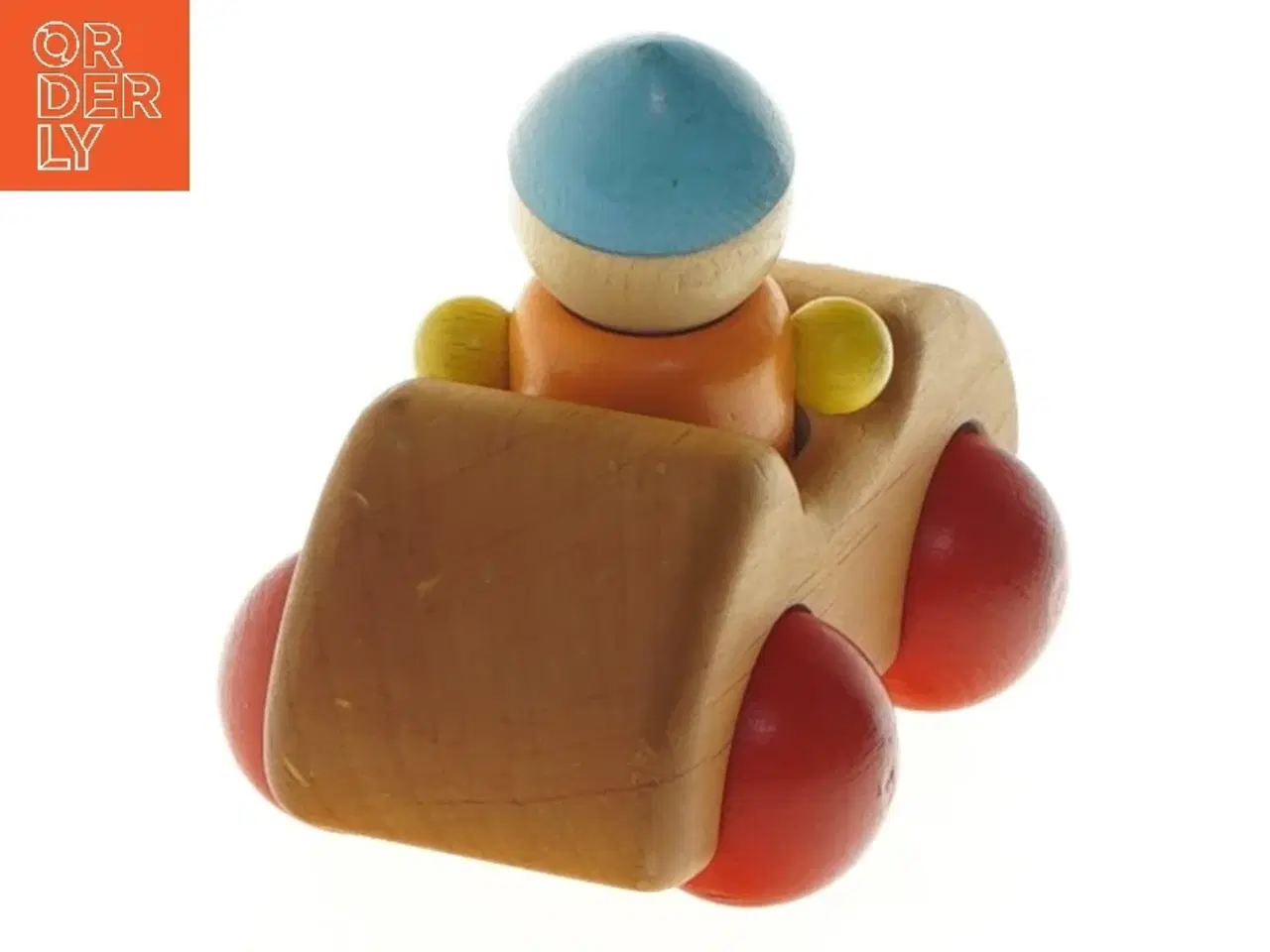 Billede 6 - Trælegetøjsbil med figur fra Pfingstweid (str. 5x7x12,5 cm)