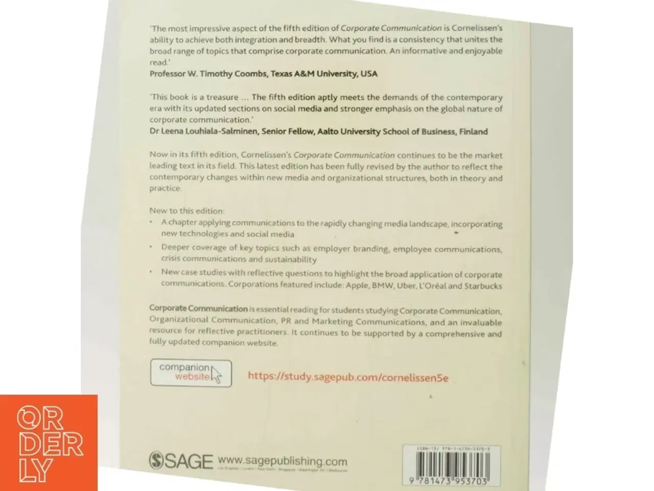 Billede 3 - Corporate communication : a guide to theory & practice af Joep Cornelissen (Bog)