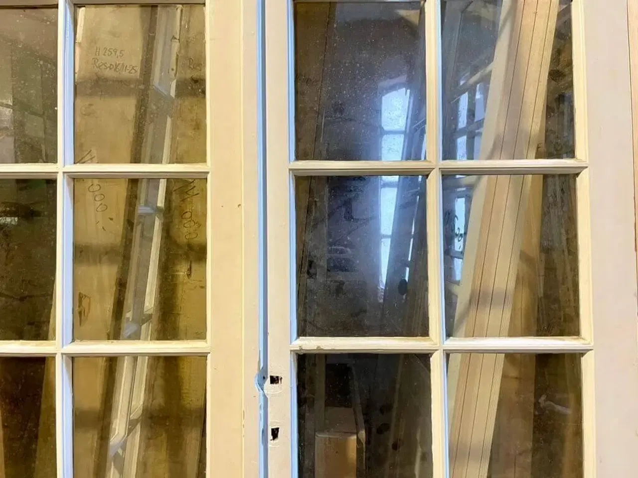 Billede 3 - Høj, dobbelt fransk dør m. ny karm