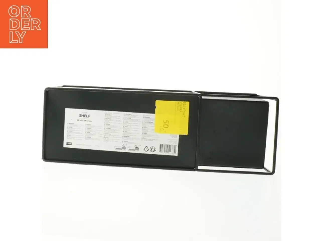 Billede 3 - Sort hylde med boks fra Valse (str. 40 x 13 xh 13 cm)
