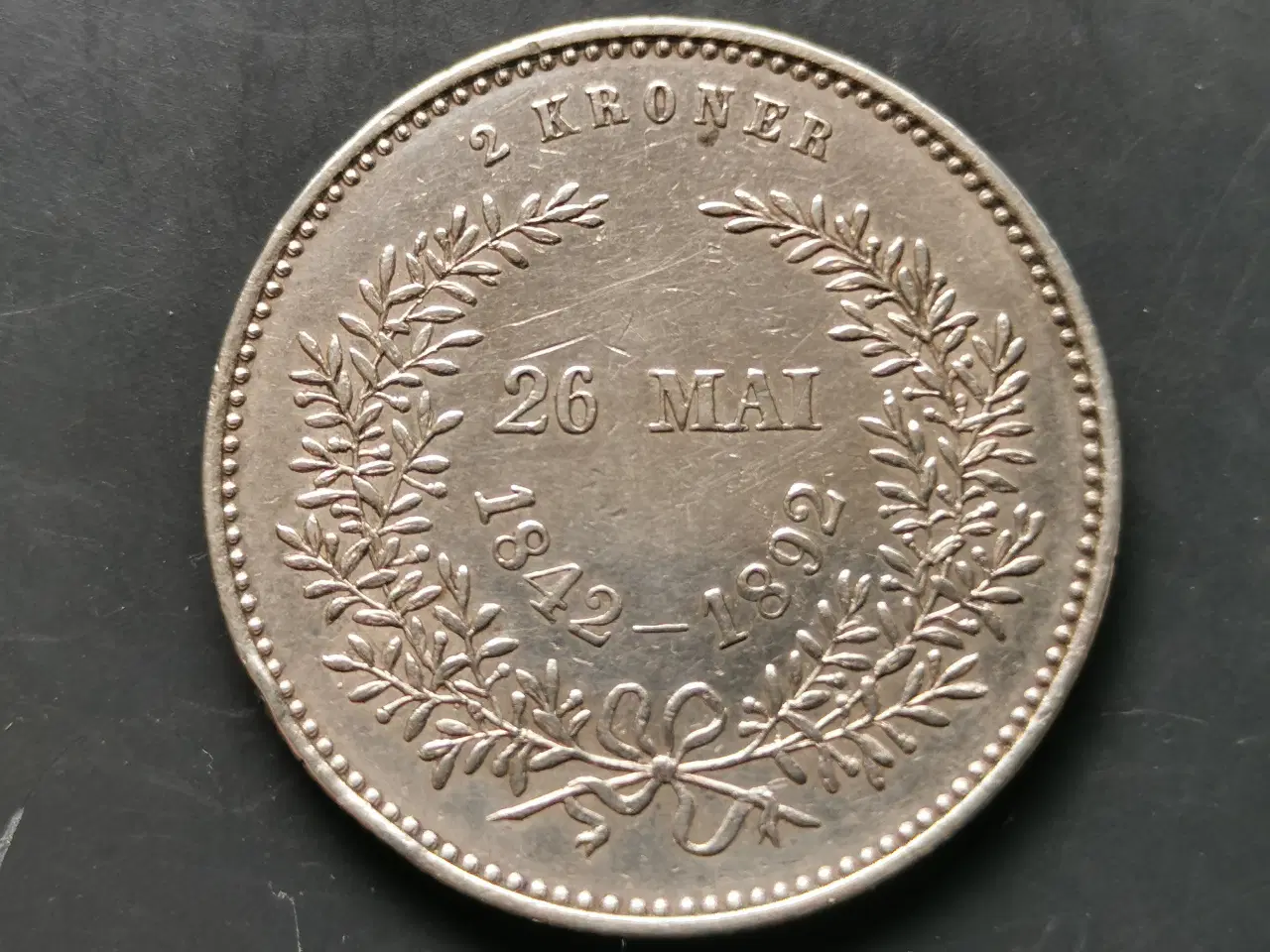 Billede 2 - Lækker sølvmønt 1892