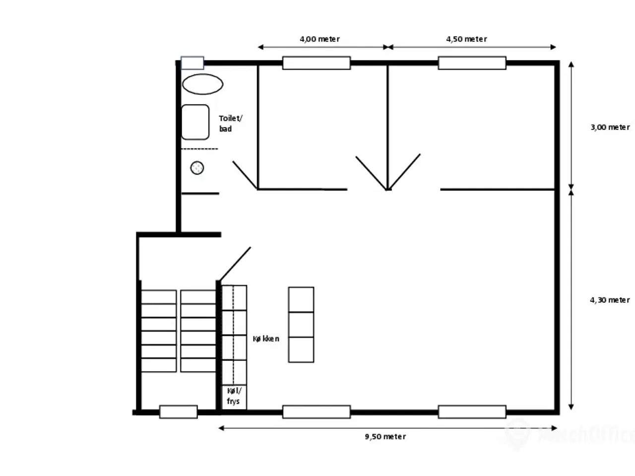 Billede 11 - Lyst og nyistandsat kontorlejemål i Brøndby – Med plads op til 12 arbejdsstationer
