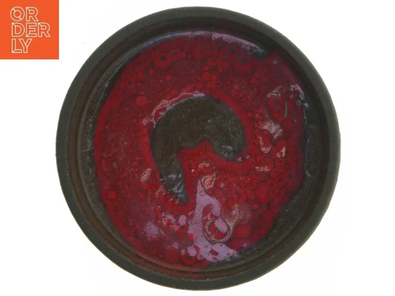 Billede 3 - Keramikskål med rød glasur fra Løvemose (str. Ø 18,5 cm)
