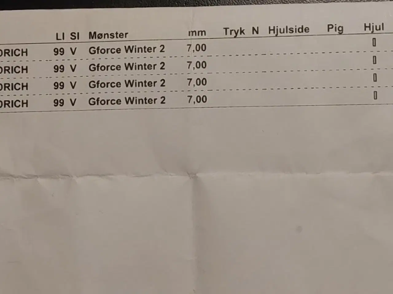 Billede 3 - 4 stk. Vinterdæk på alufælge