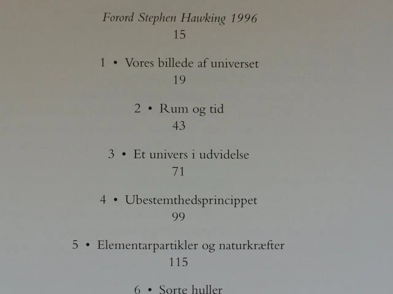 Billede 2 - en kort historie om tid - fra big bang til sorte h