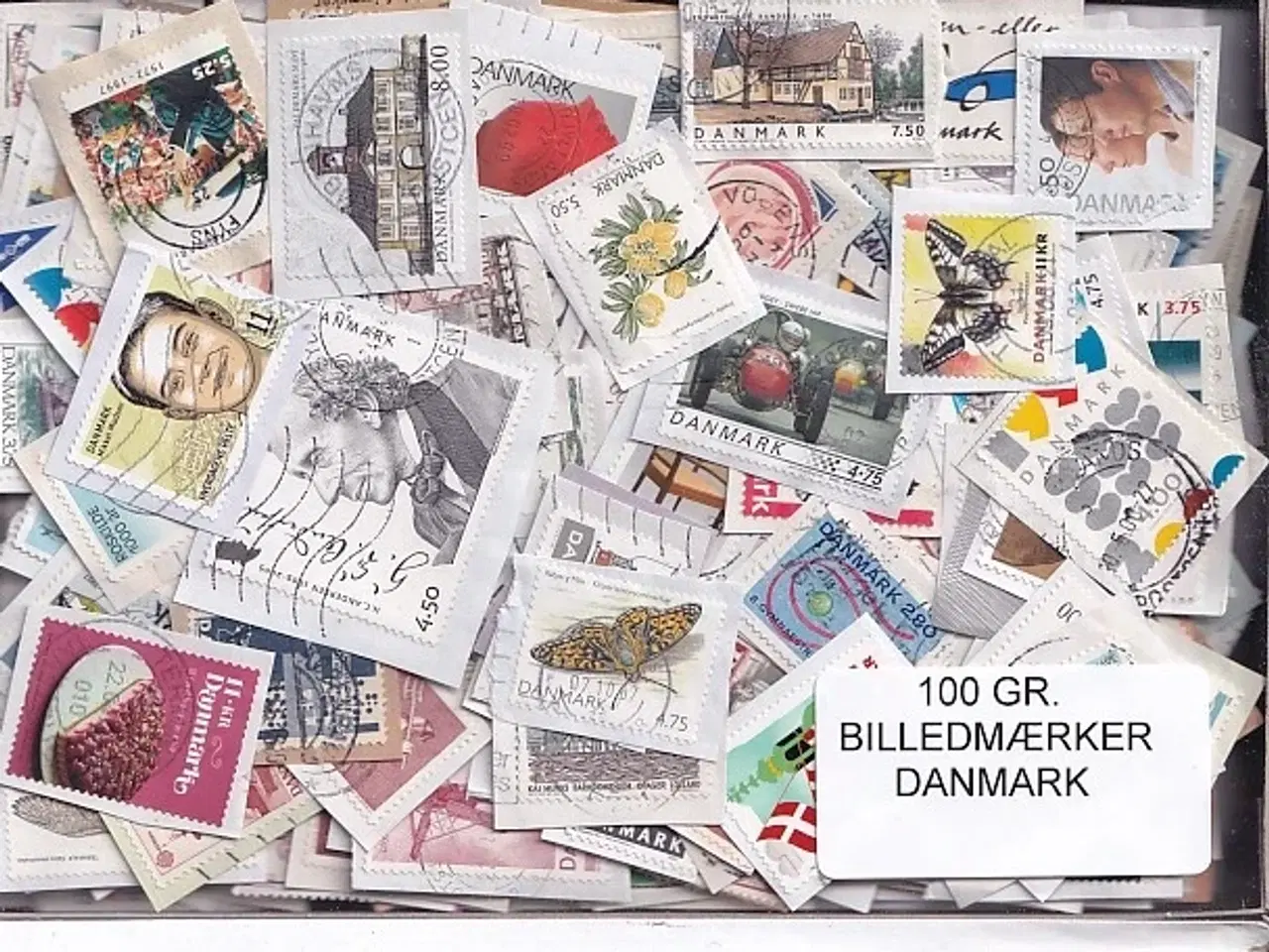 Billede 1 - Danmark 100 g. Billedmærker Enkeltklip - Ny varer hjemkommet 31 - 10 - 2024 - Flot Parti !!