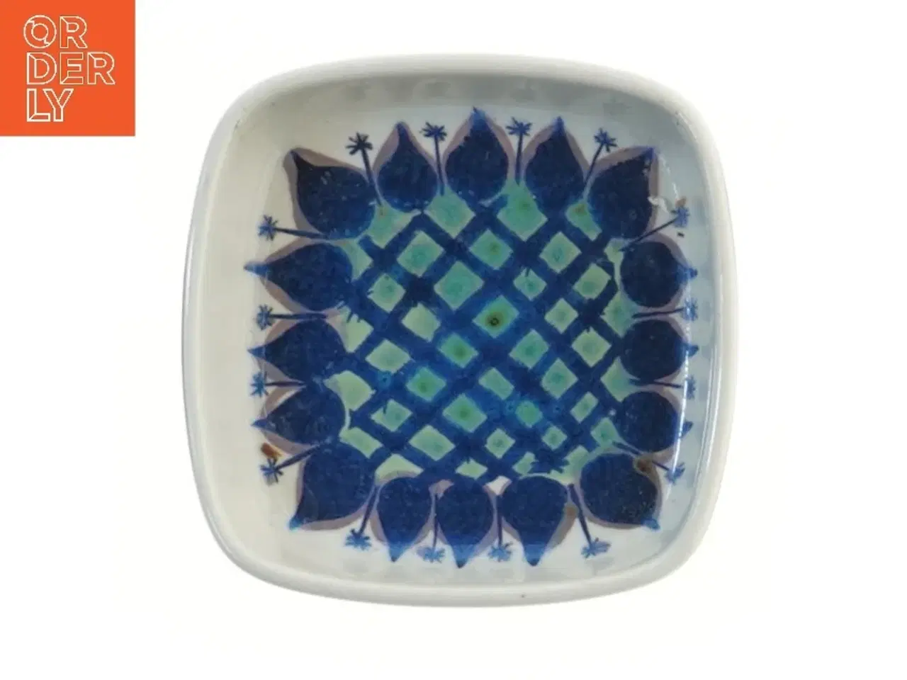 Billede 1 - Keramisk fad med mønster fra Royal Copenhagen (str. 11x11 cm)