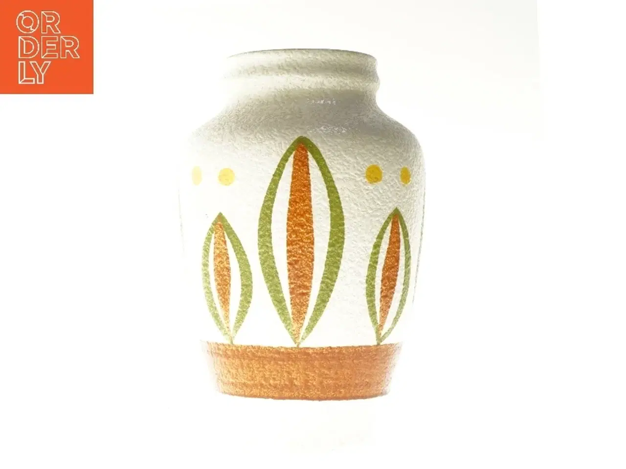 Billede 1 - Dekorativ vase med mønster (str. Ø 12,5x31 cm)