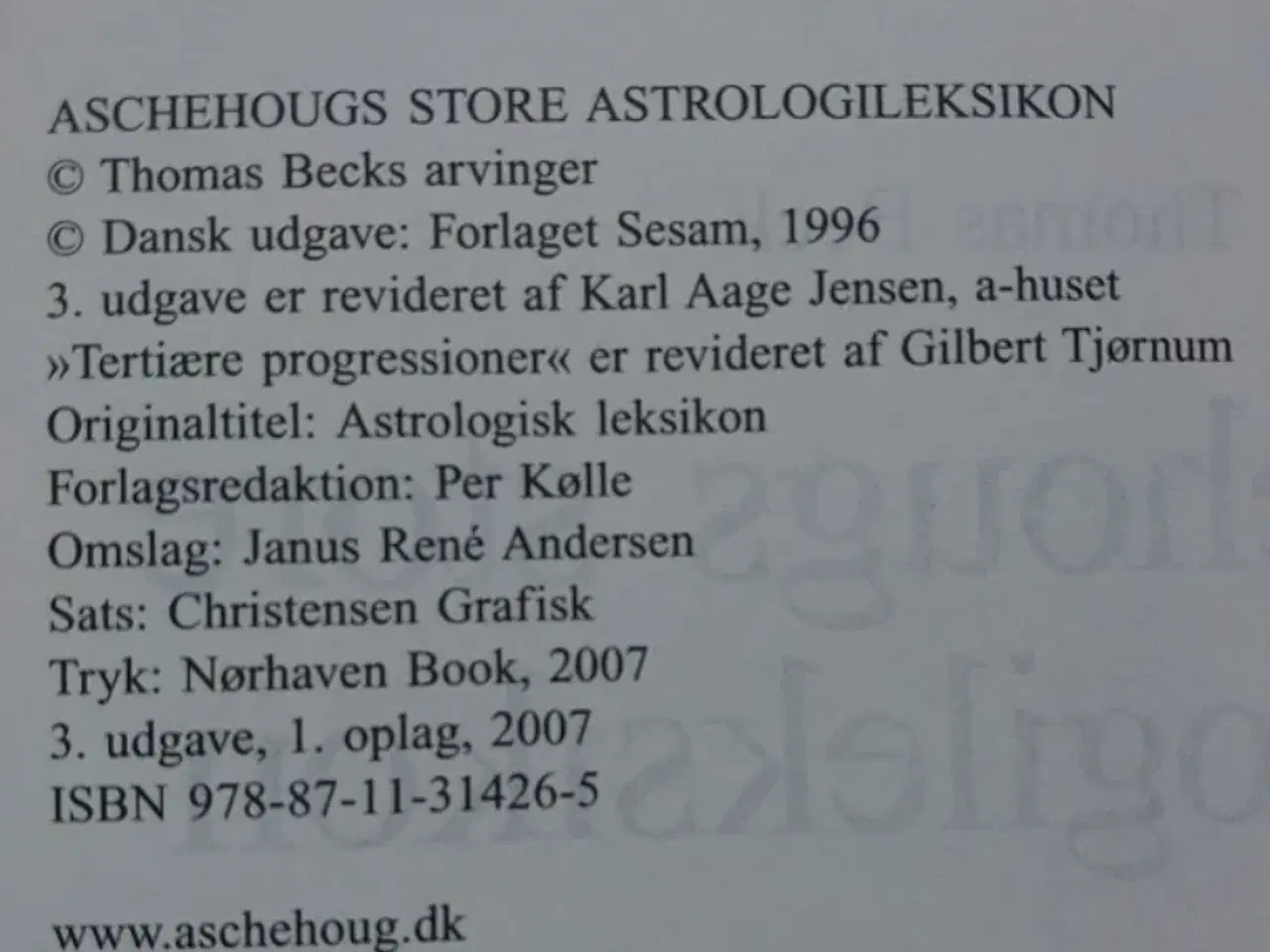 Billede 3 - Aschehougs store astrologi leksikon 