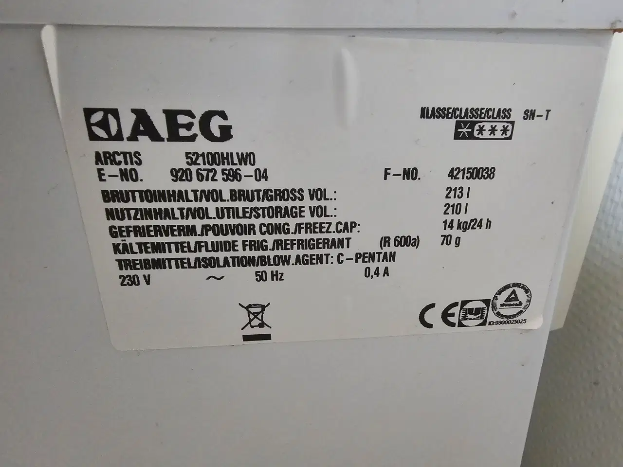 Billede 3 - Kummefryser 213ltr. Energiklasse A+