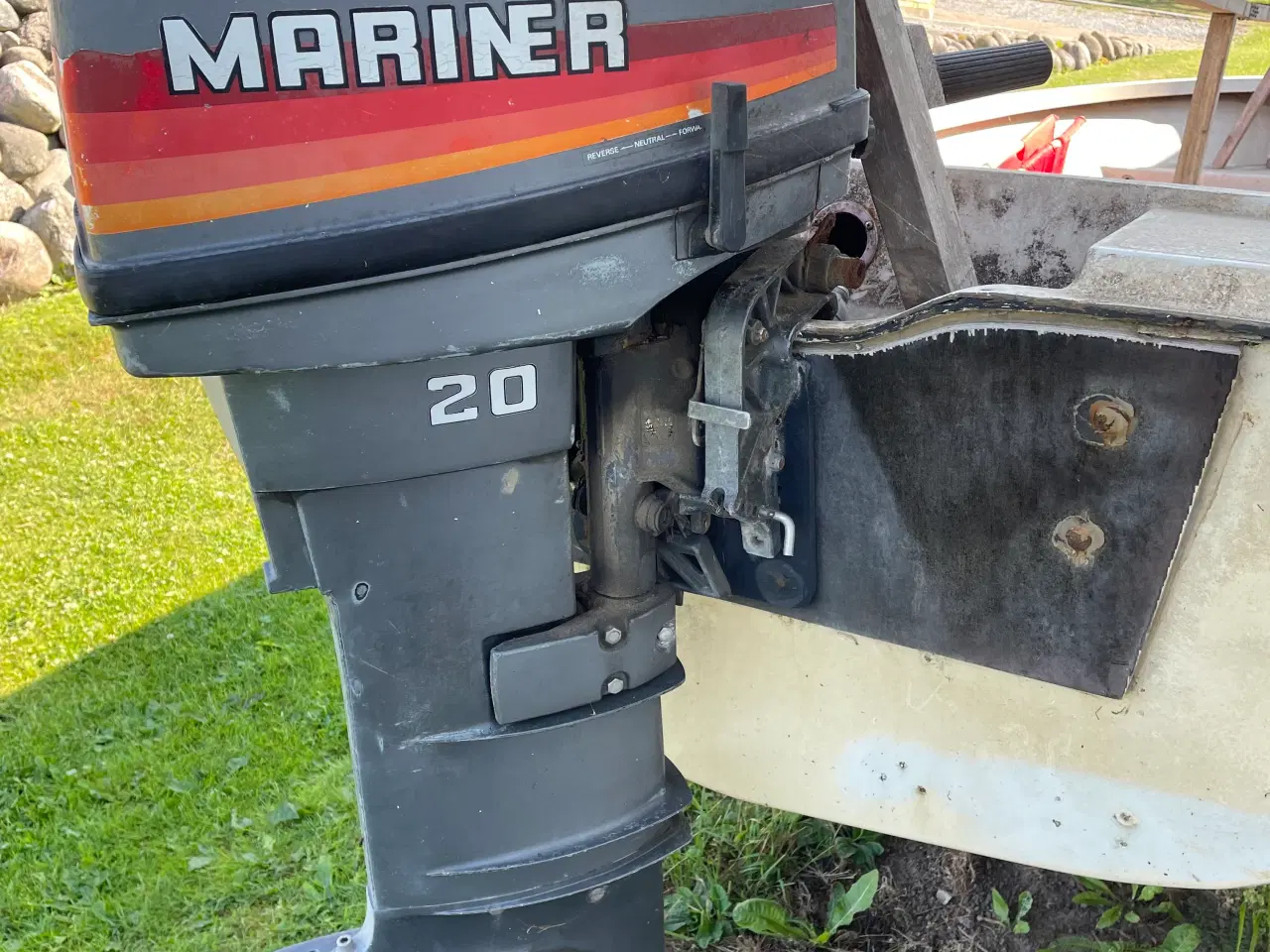 Billede 3 - Rana Plast Jolle + Mariner 20 HK motor, presenning