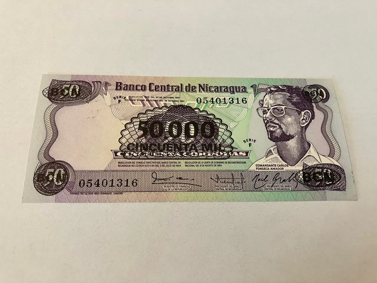 Billede 1 - 50.000 on 50 Cordobas Nicaragua