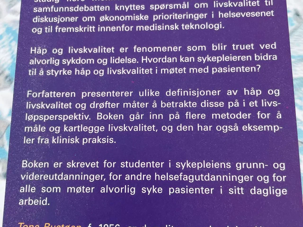 Billede 6 - Håb og livskvalitet - Tone Rustøen