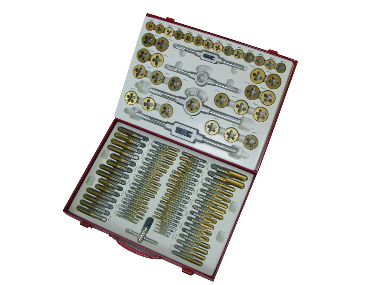 Billede 1 - Gevindskæresæt metrisk 110 dele TIN-belagt Holzmann