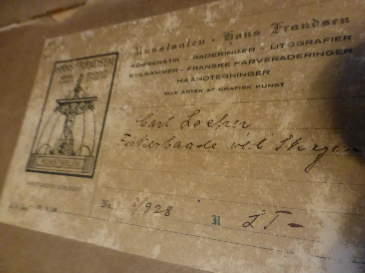 Billede 4 - Carl Locher Radering (1851-1915) Signeret 1907