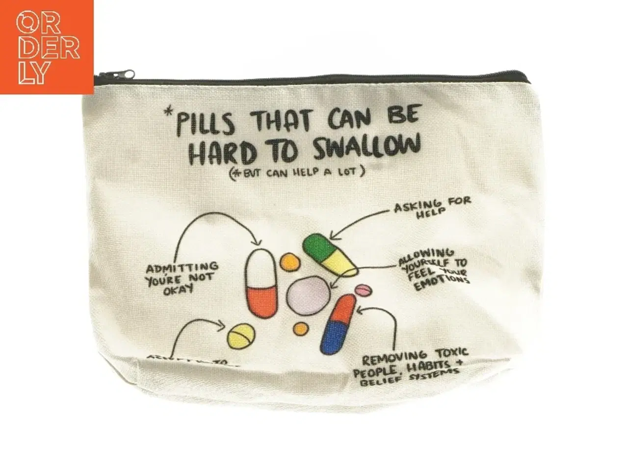 Billede 1 - Kosmetikpung med tekst (str. 26x20 cm)