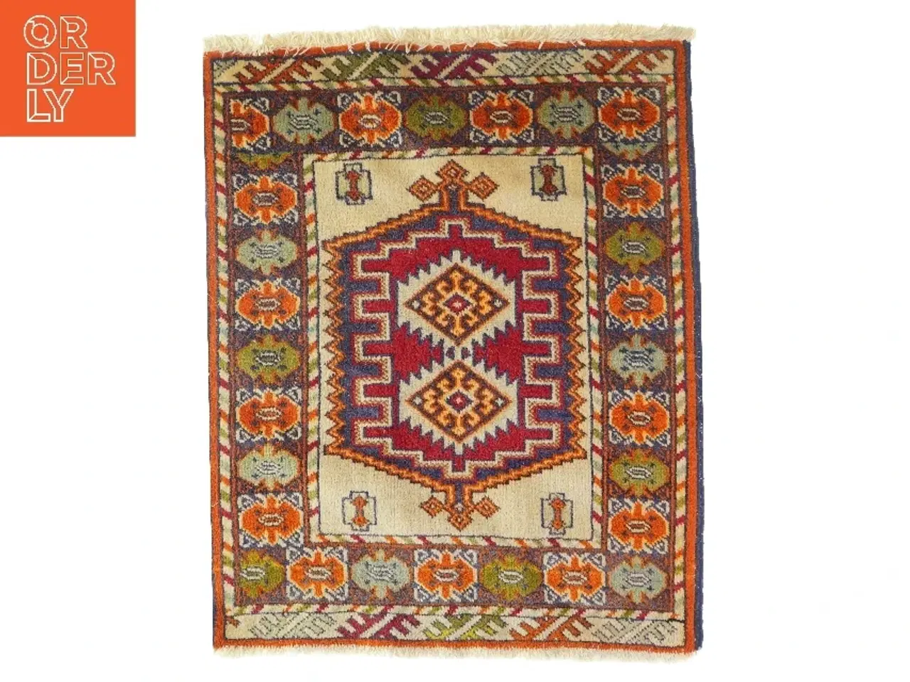 Billede 1 - ægte Tæppe med mønster  (str. LB: 80x65cm)