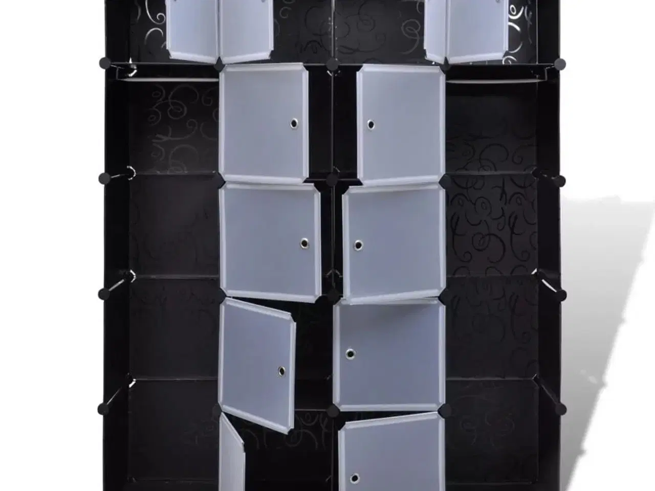 Billede 4 - Modulskab med 14 rum sort og hvid 37 x 146 x 180,5 cm