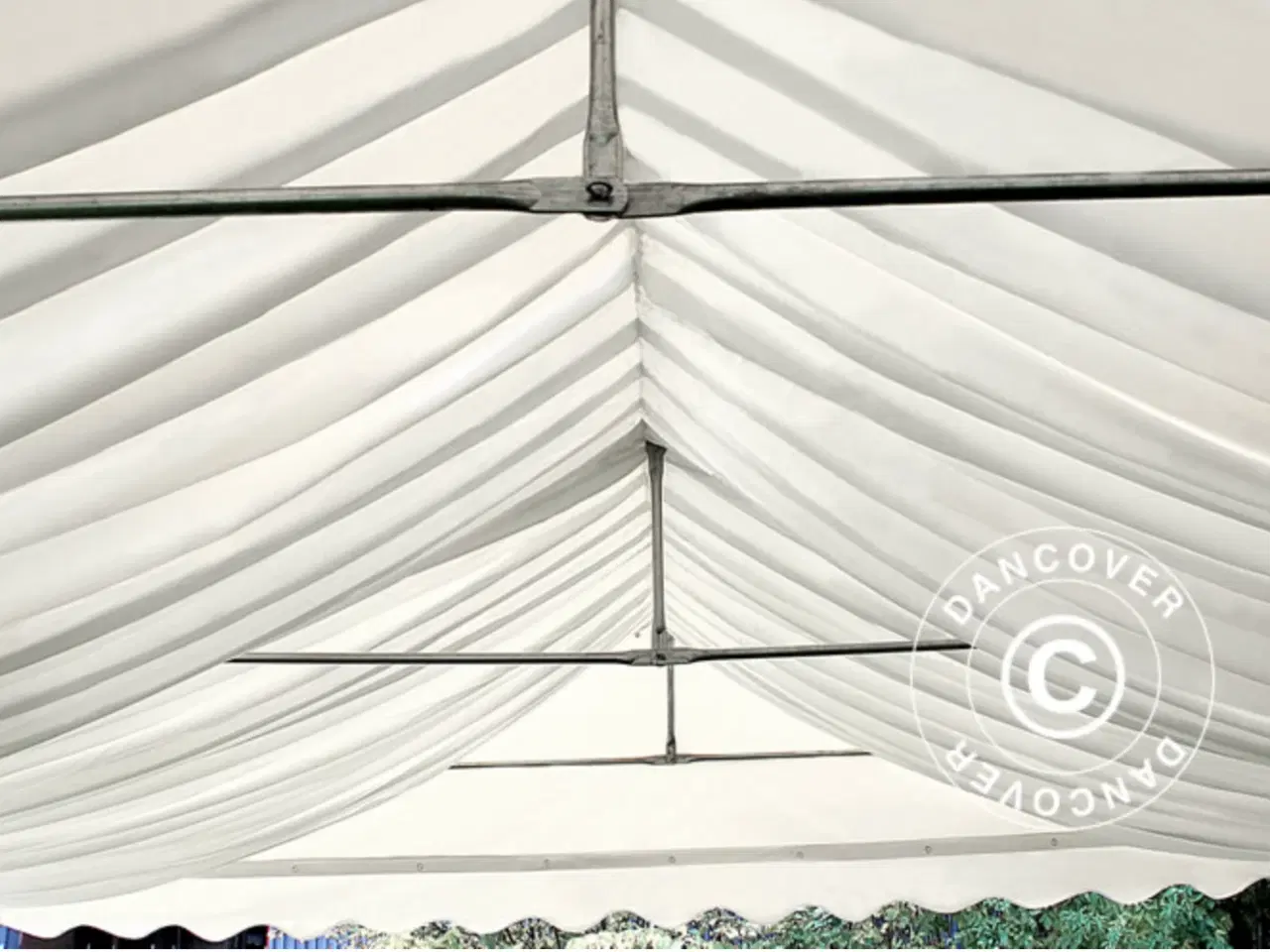 Billede 3 - Partytelt m. Drapering 5x10m PVC, Hvid