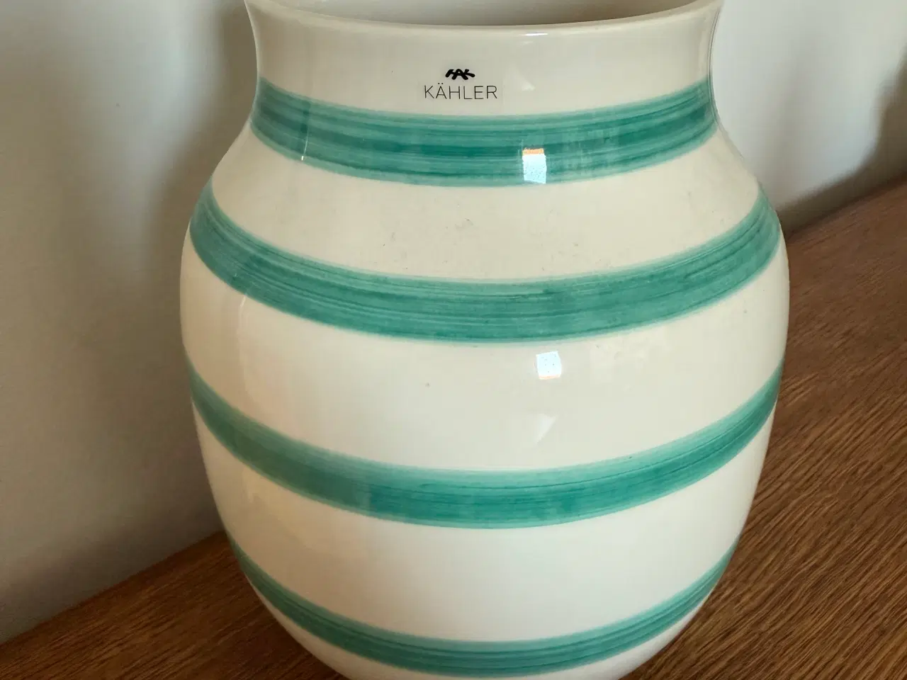 Billede 1 - Kähler Vase grønne striper