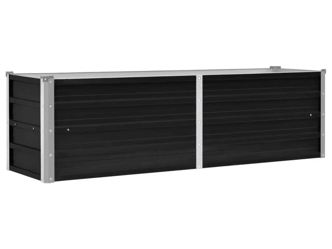 Billede 1 - Hævet plantekasse 160x40x45 cm galvaniseret stål antracitgrå