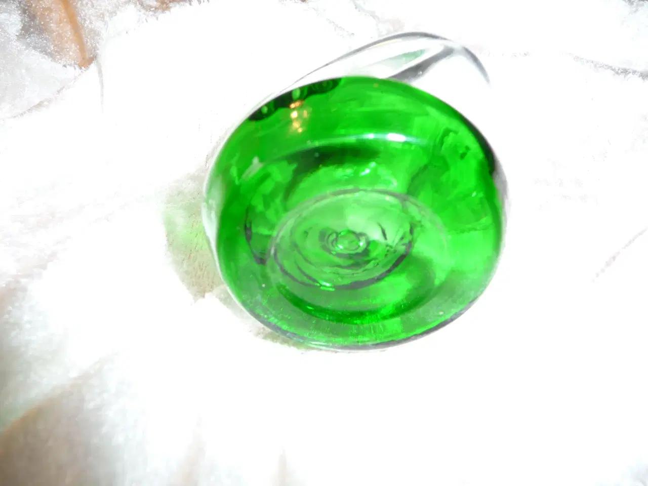 Billede 4 - glas kunst med grøn fod