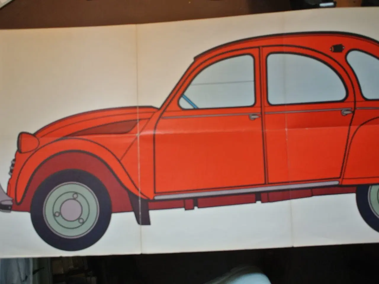 Billede 4 - citroen 2 cv brochure som udfoldelig planche, emne