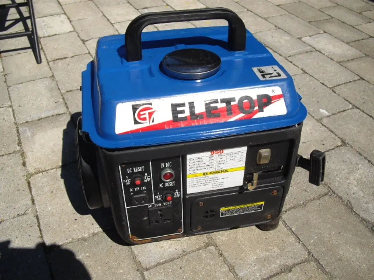 Billede 2 - EL generator 220 volt + 12 volt 10 Amp