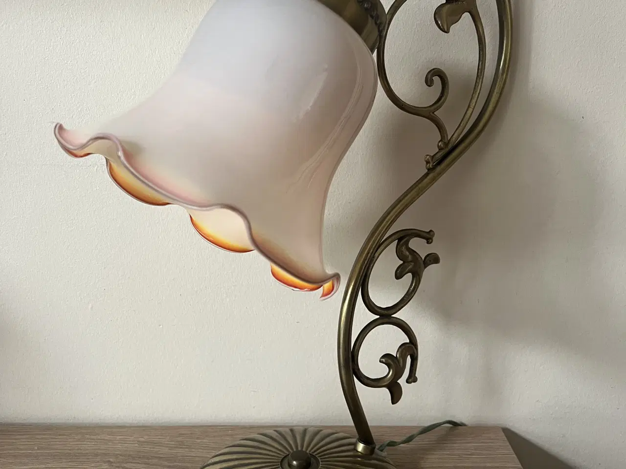 Billede 2 - Smuk Art Nouveau vintage messing lampe 