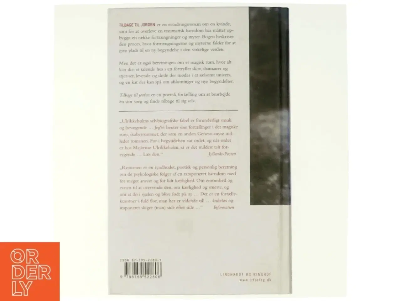 Billede 3 - Tilbage til jorden : erindringsroman af Majbritte Ulrikkeholm (Bog)