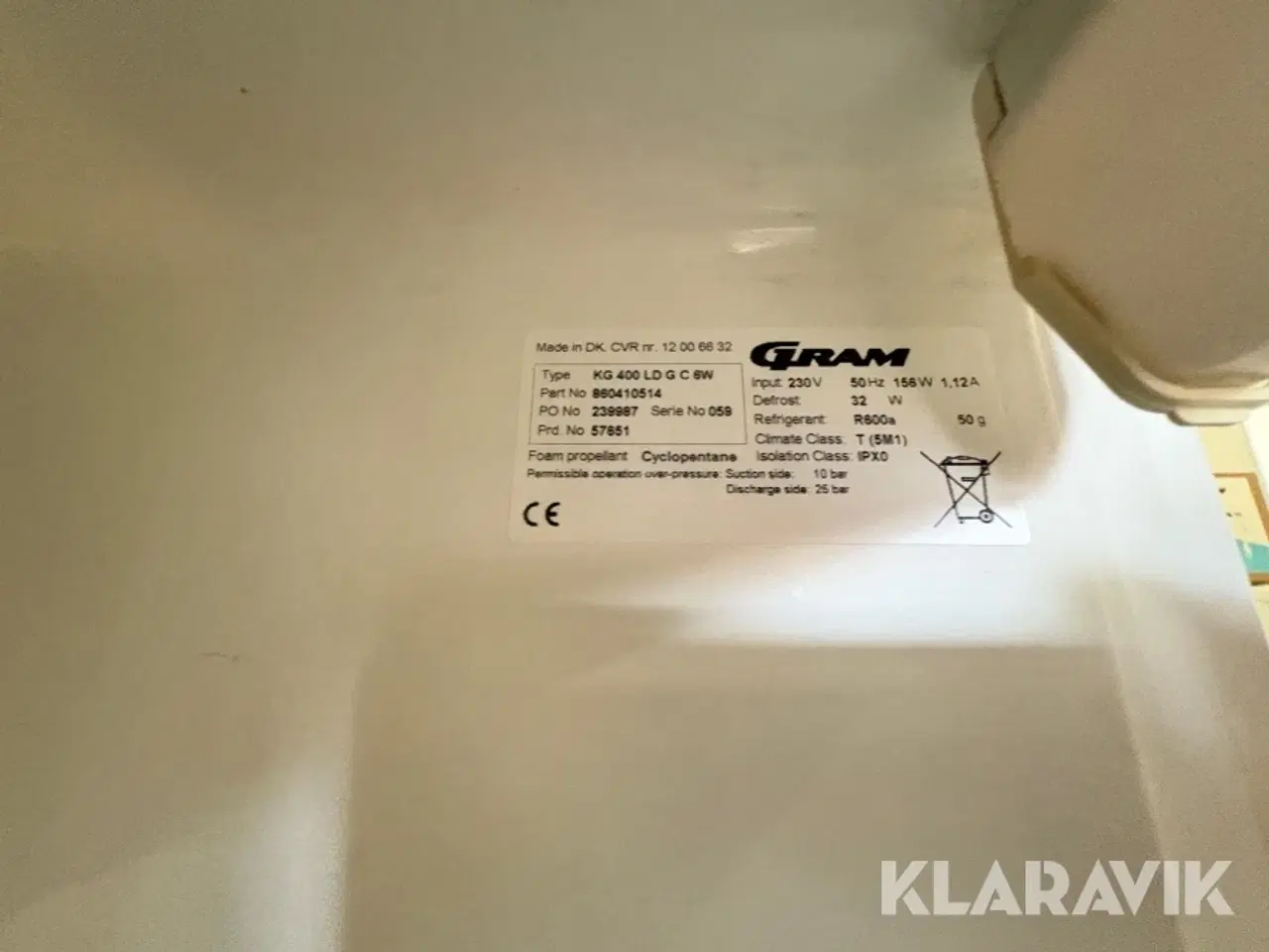 Billede 12 - Displaykøleskab Gram KG 400 LD G C 6W
