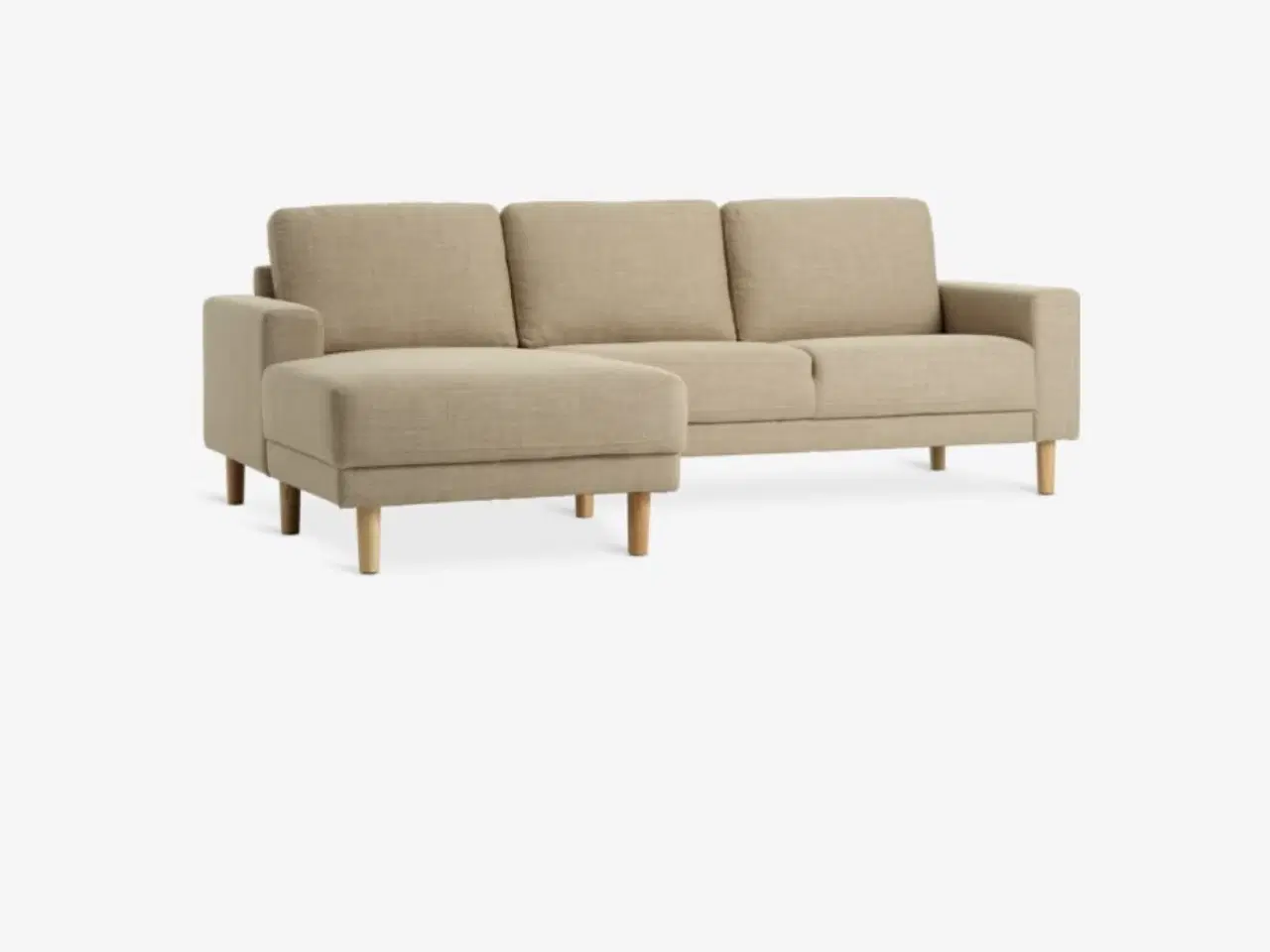 Billede 5 - sandfarvet 3-personers chaiselong sofa