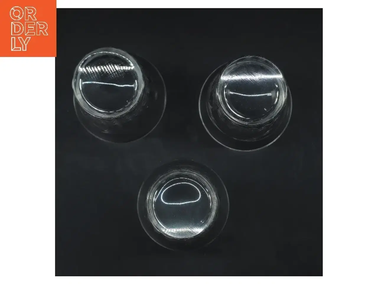 Billede 3 - Krystalglas, 3 stk (str. 3 stk Ø 8 cm længde 13 cm)