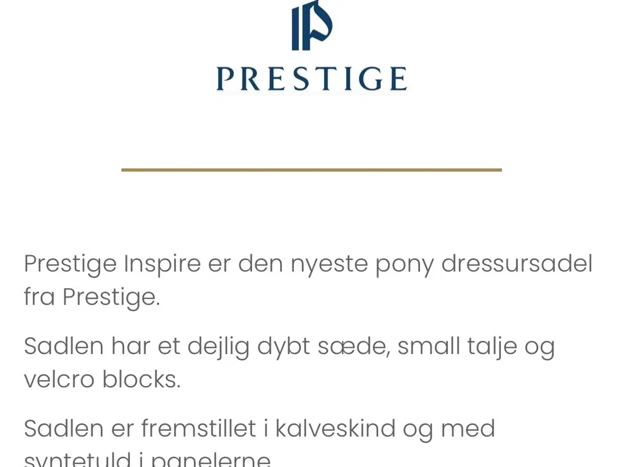 Billede 3 - Prestige Inspire Pony dressursadel Sort 15"