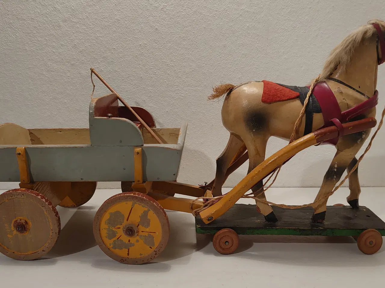 Billede 1 - Fængselslegetøj:Vogn og hest Vogn nr 48 i kat.1933