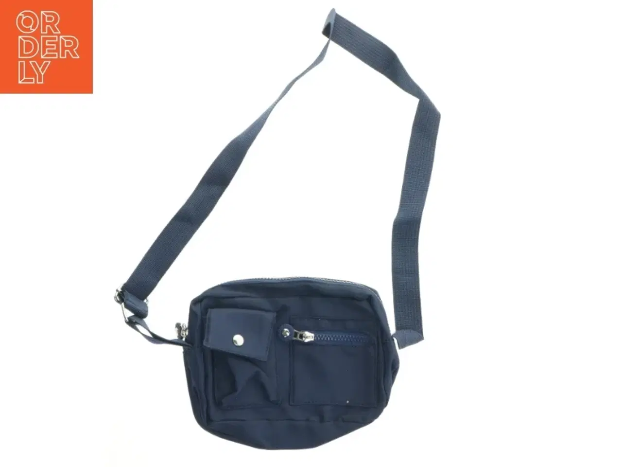 Billede 1 - Blå skuldertaske med lommer fra Holdit (str. 18x23,5 cm)