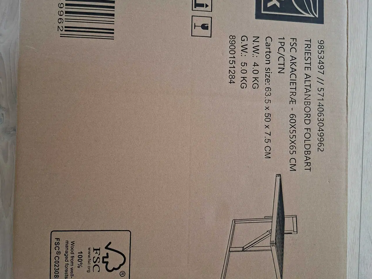 Billede 1 - Helt nyt altan bord 