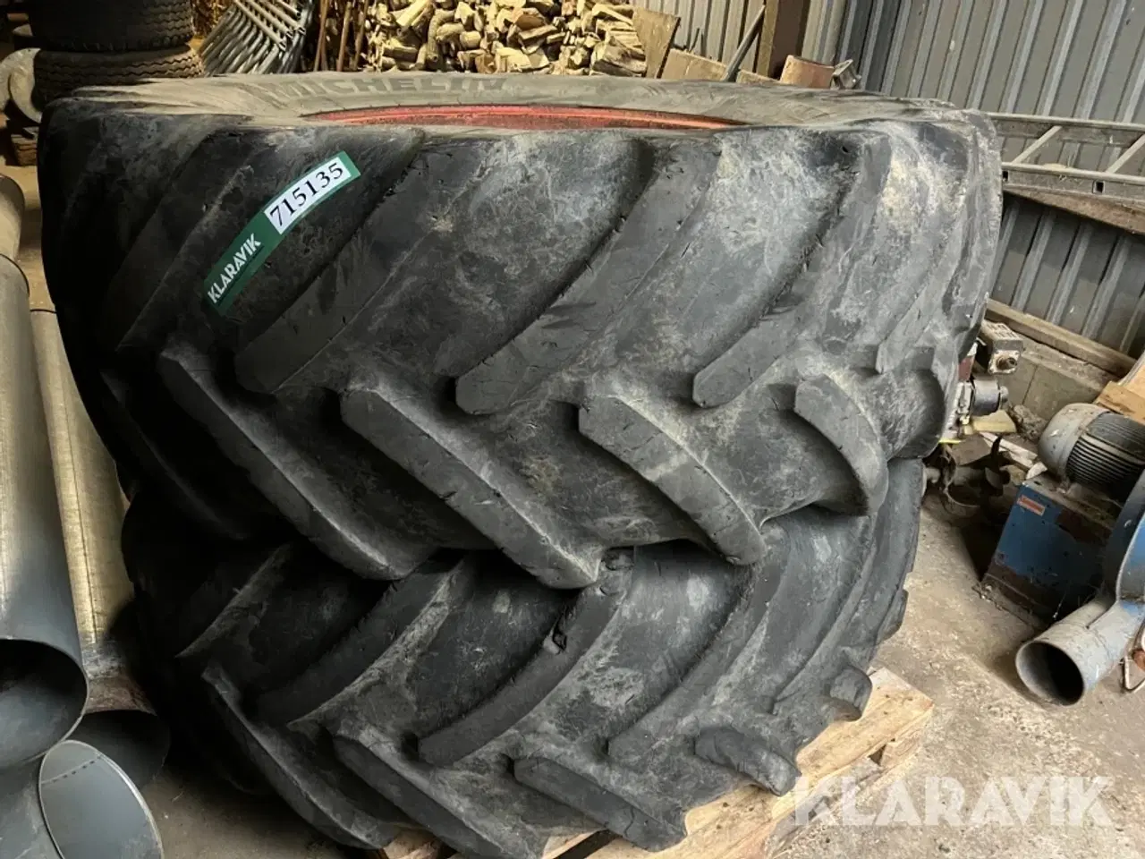 Billede 1 - Dæk med fælge Michelin 650/75 R38 2 styk