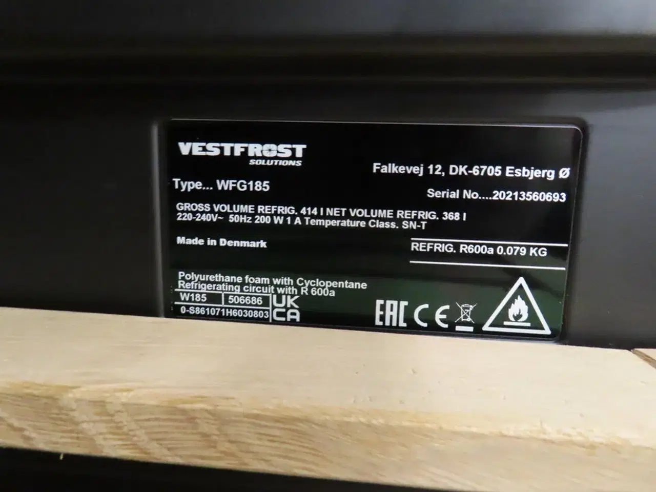 Billede 4 - Vinkøleskab, VESTFROST WFG185