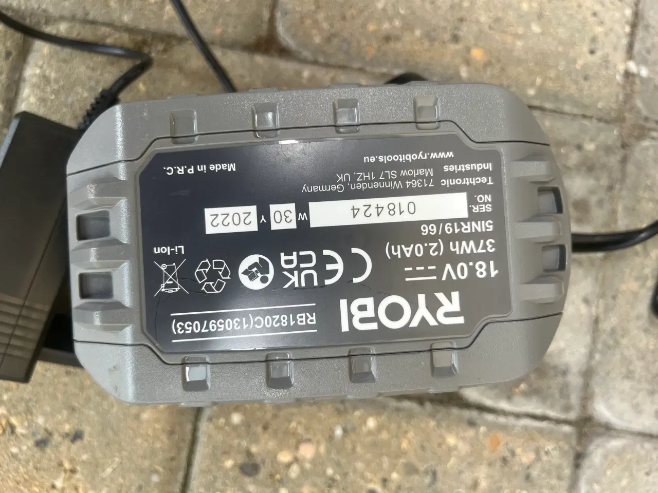 Billede 5 - Ryobi fliserenser m. 2 batterier og oplader
