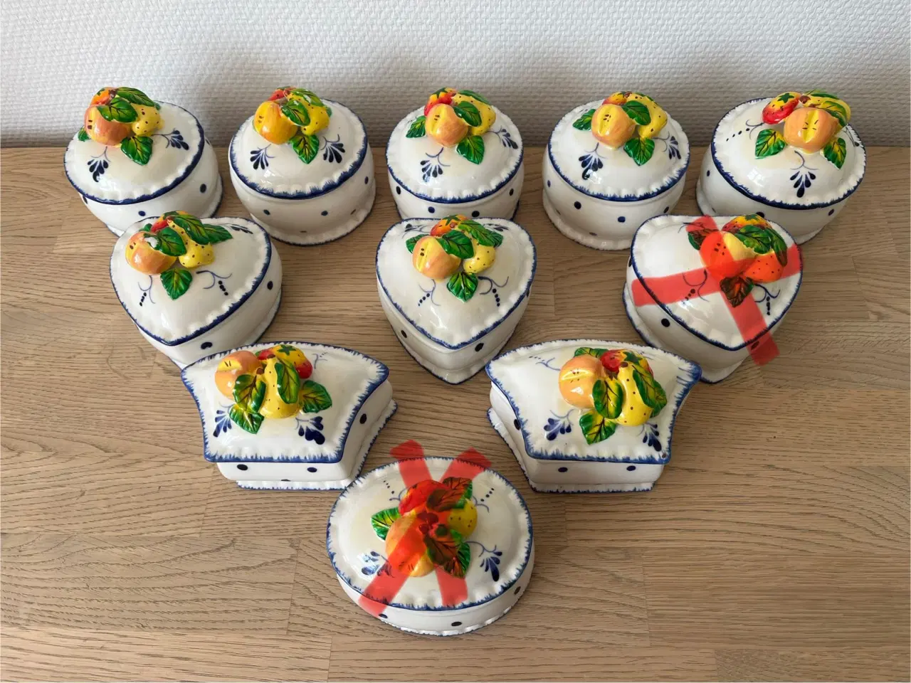 Billede 1 - GRATIS - Krukker med frugt-dekoration på låget