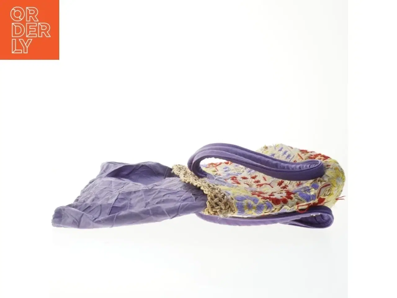 Billede 3 - Stråtaske med blomsterdesign (str. 50x30 cm)