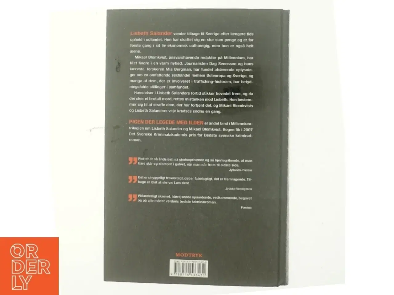 Billede 3 - Pigen der legede med ilden. 2 af Stieg Larsson (Bog)