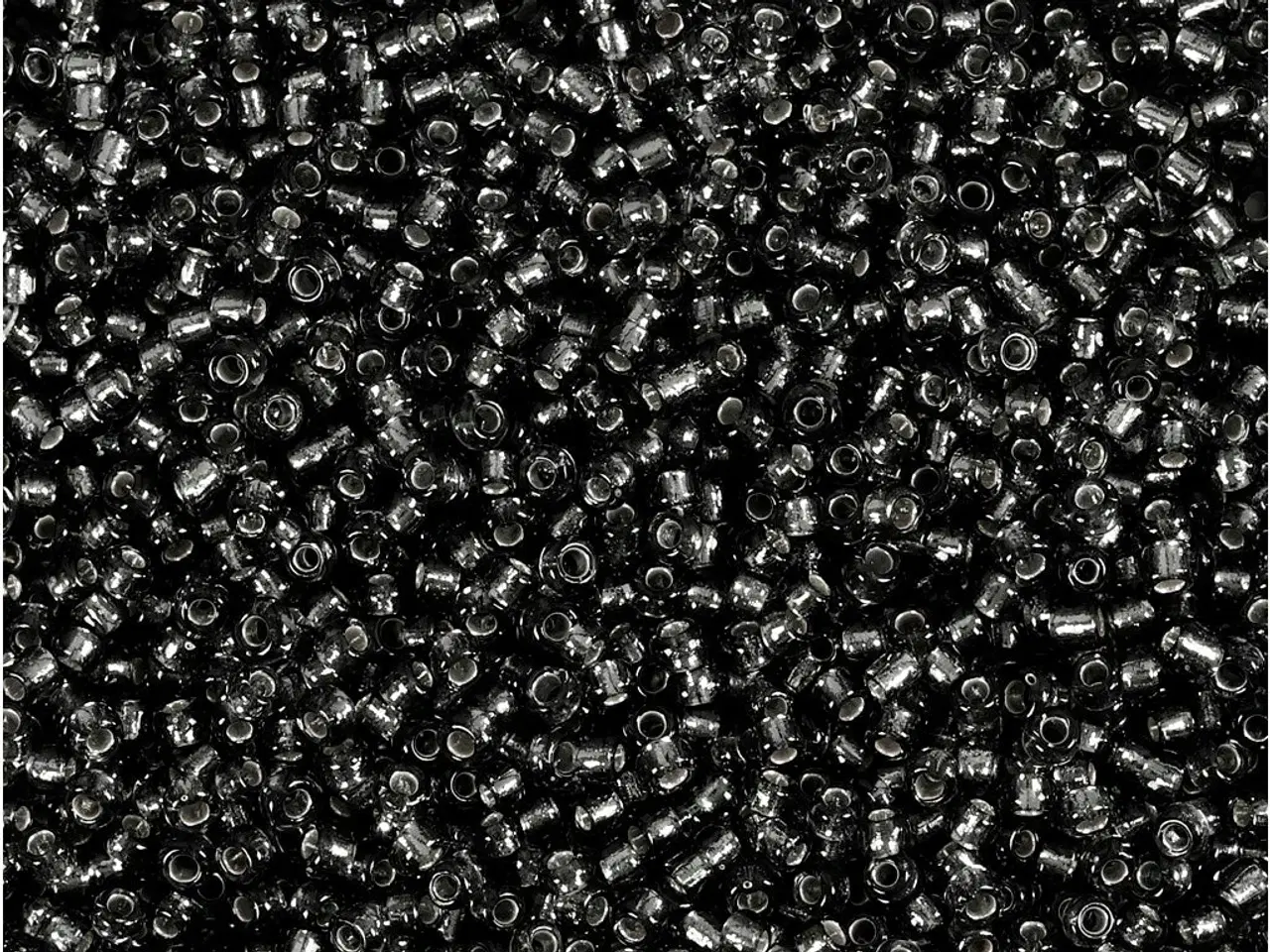 Billede 1 - Rocaiperler, diam. 1,7 mm, str. 15/0, hulstr. 0,5-0,8 mm, grågrøn, 500g/ 1 ps.
