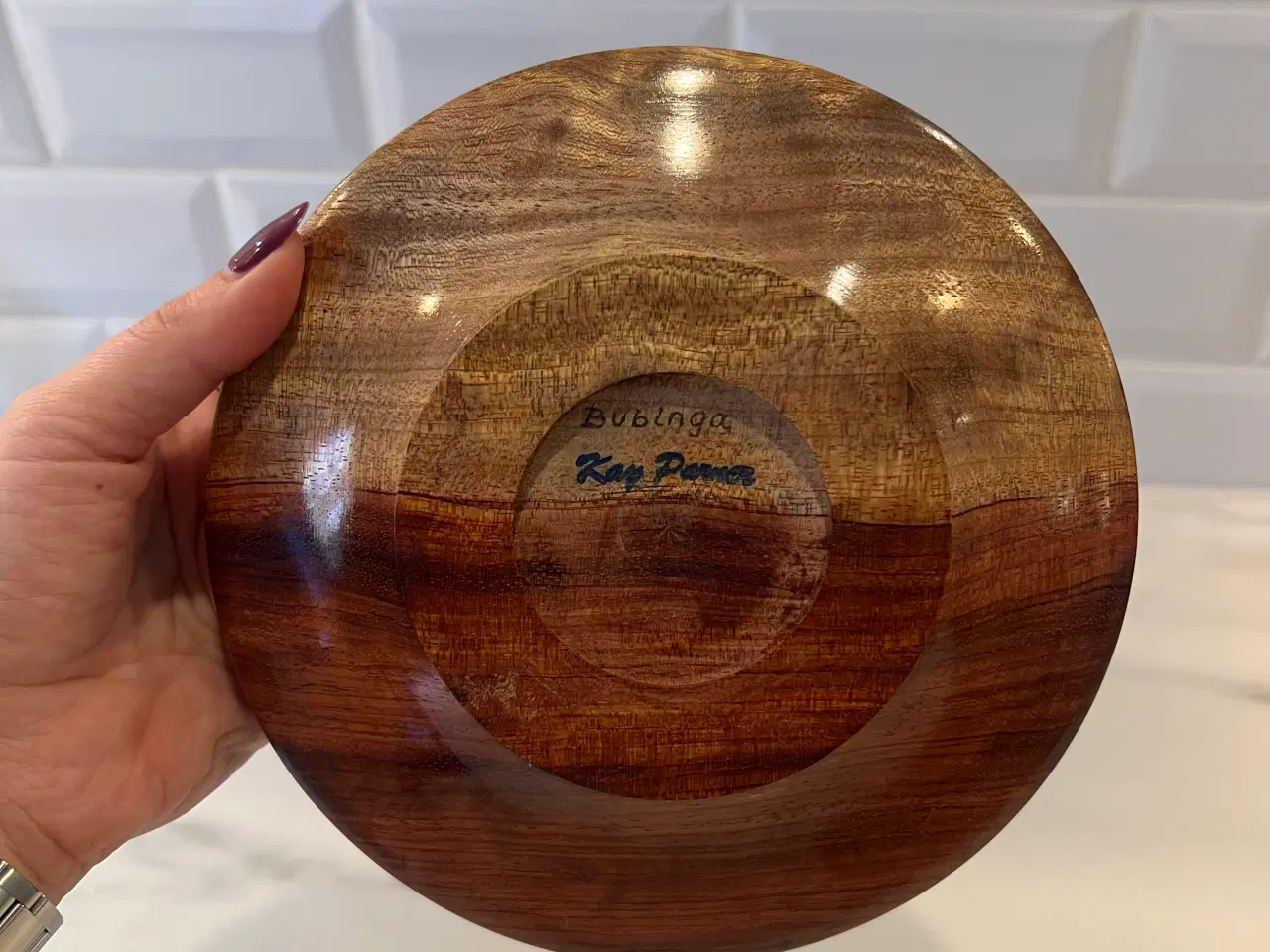 Billede 3 - Vintage bubinga wood skål 